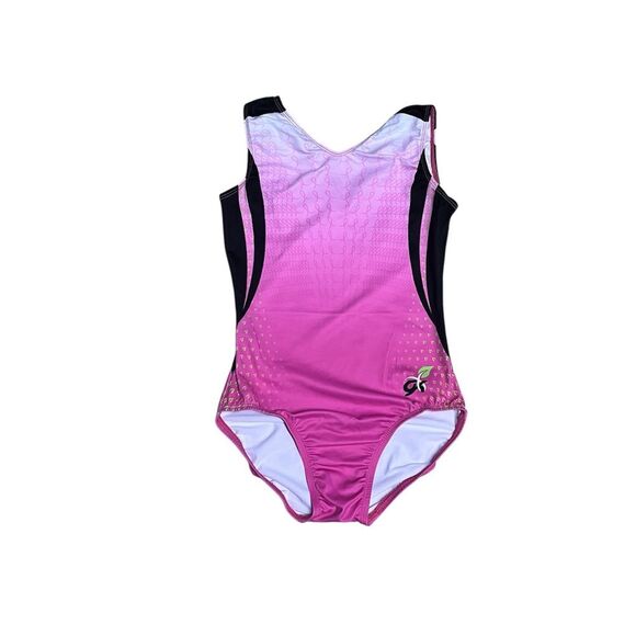 GK Elite Leotard Breast Cancer Awareness Sz XS AXS - Picture 1 of 6